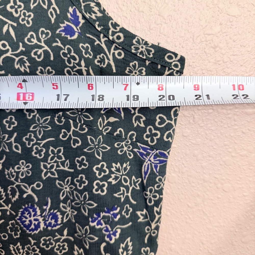 Toad&Co Manzana Tiered SL Dress Pasture Floral Print Green Blue Large NWT - Picture 6 of 7